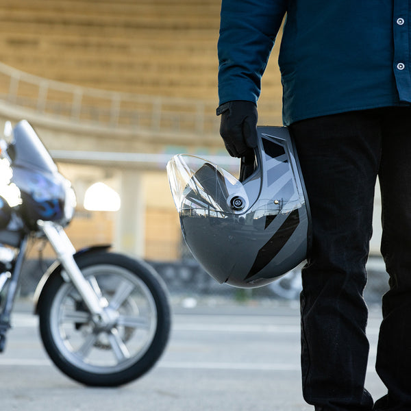 Biltwell Lane Splitter Helmet - Storm Grey Inertia