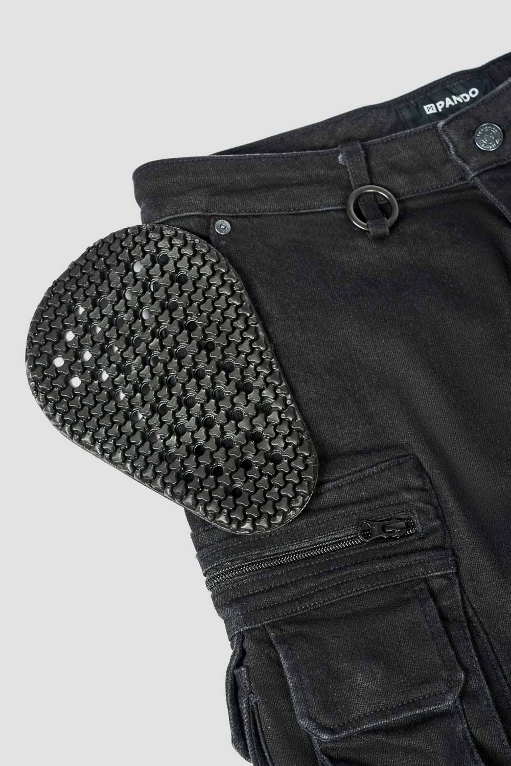 Pando Moto Jeans - Desert Cargo, L32 - Black