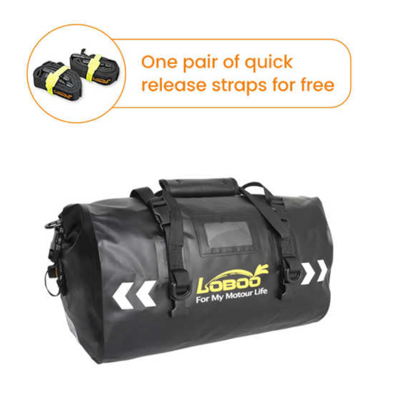 Loboo Classic Waterproof PVC Tail Bag 40L - Black