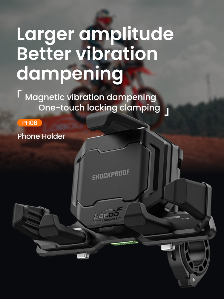 Loboo PH06 Phone Mount - Wireless Charging - Ø 13mm Tube Mount
