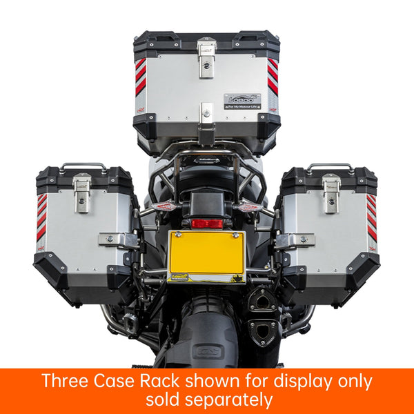 Loboo Pike Tracker Series - 3 Case Rack - Enhanced Version - BMW R1300 GS/GSA - Silver (JP131BWPRO)