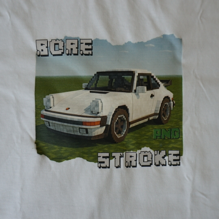 Bore & Stroke T-Shirt Kids - Pixel 9er - White