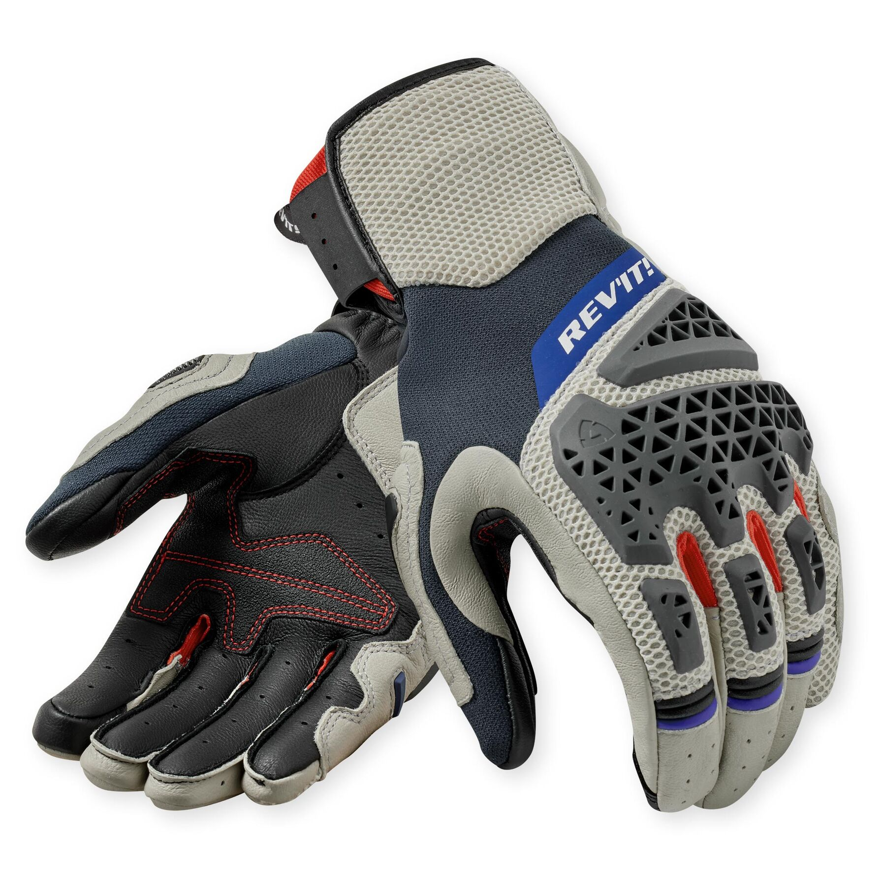 Rev'it! Gloves - Sand 5 - Silver Red