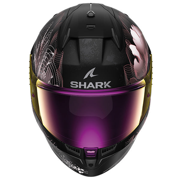 Shark D-Skwal 3 Mayfer Matt Helmet (KVQ) - Black Purple