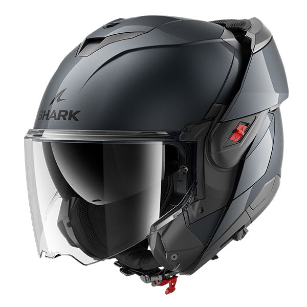 Shark OXO Blank Modular Gloss Helmet (A05) - Gun Metal