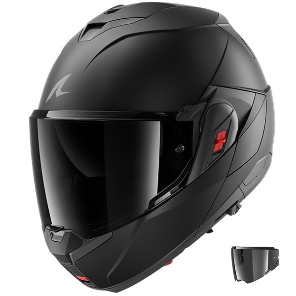 Shark OXO DARK SHADOW Modular Matt Helmet (KMA) - Black