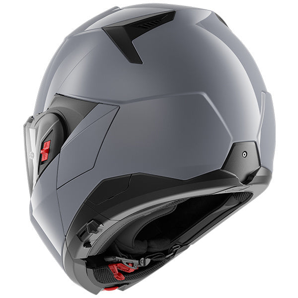 Shark OXO DARK SHADOW Modular Gloss Helmet (S05) - Gun Silver