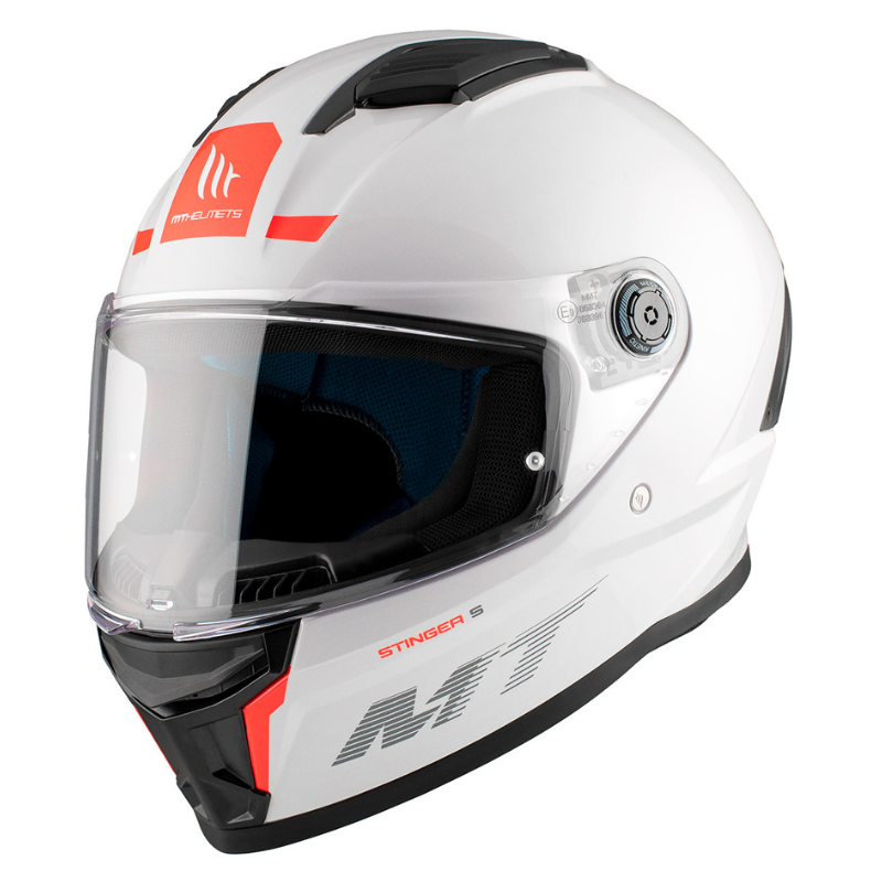 MT Stinger 2 Solid A0 Gloss Helmet - Pearl White