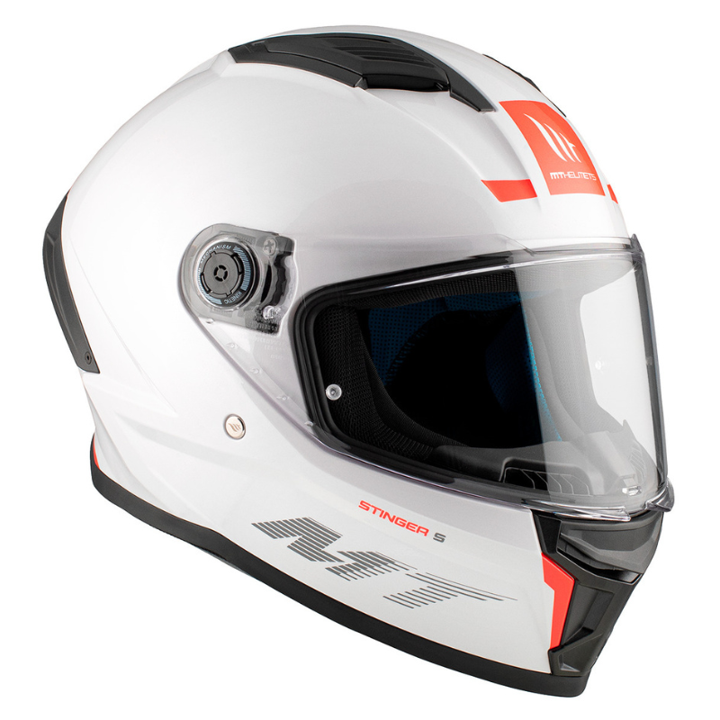 MT Stinger 2 Solid A0 Gloss Helmet - Pearl White