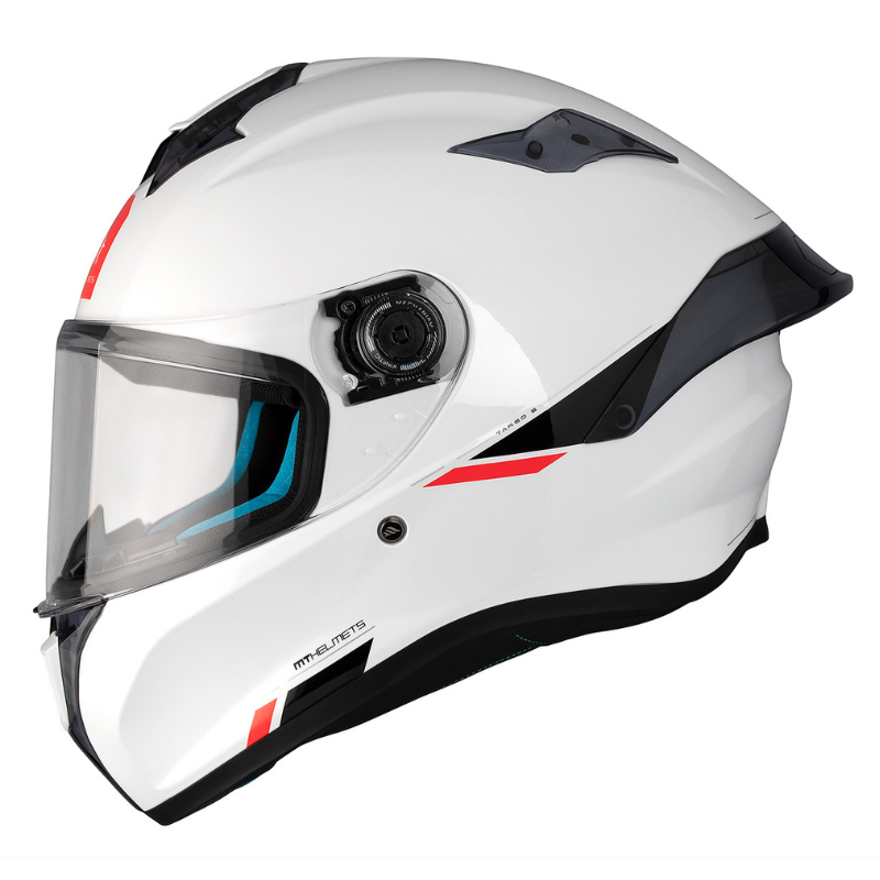 MT Targo S Solid A0 Gloss Helmet - Pearl White