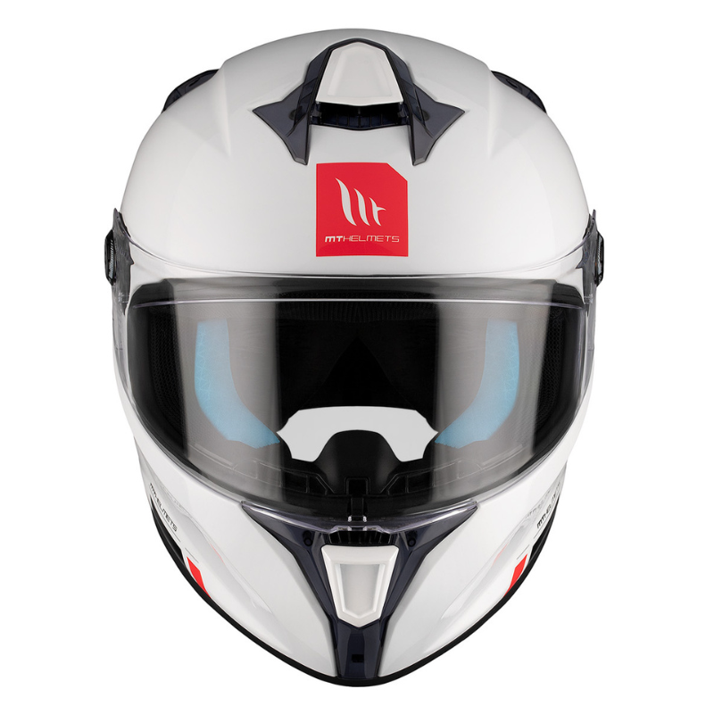 MT Targo S Solid A0 Gloss Helmet - Pearl White