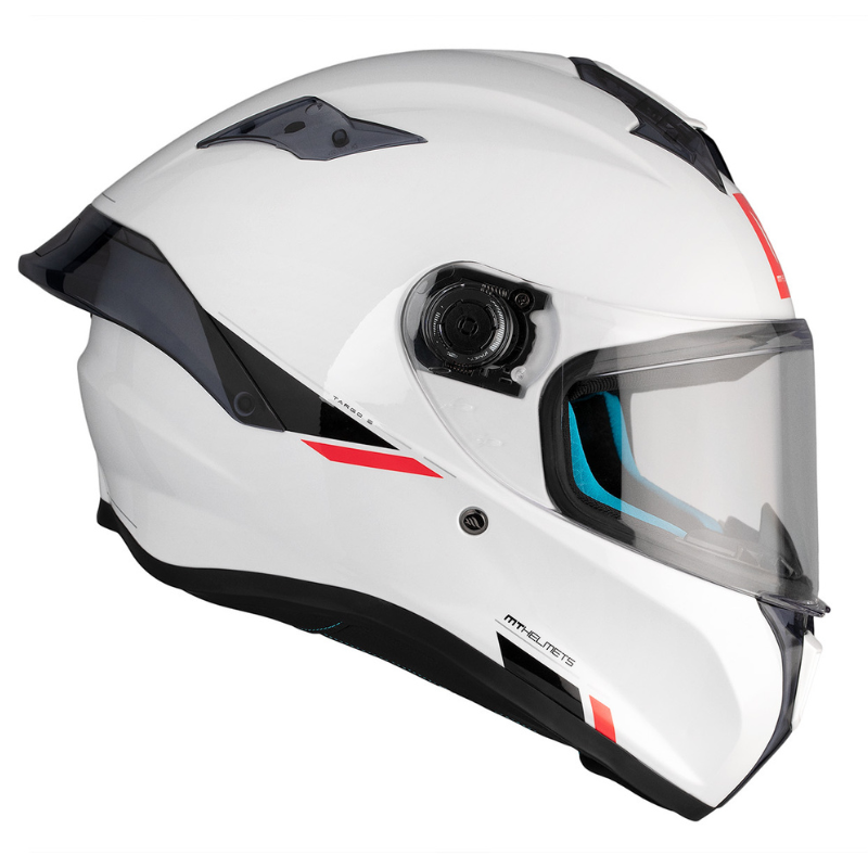 MT Targo S Solid A0 Gloss Helmet - Pearl White