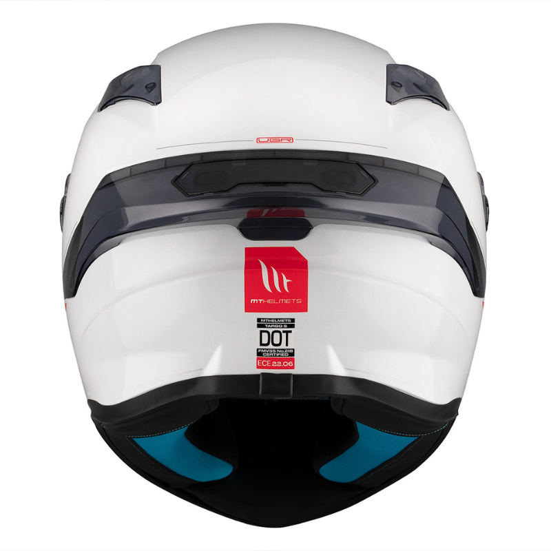 MT Targo S Solid A0 Gloss Helmet - Pearl White