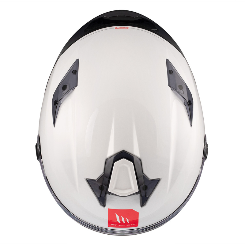 MT Targo S Solid A0 Gloss Helmet - Pearl White