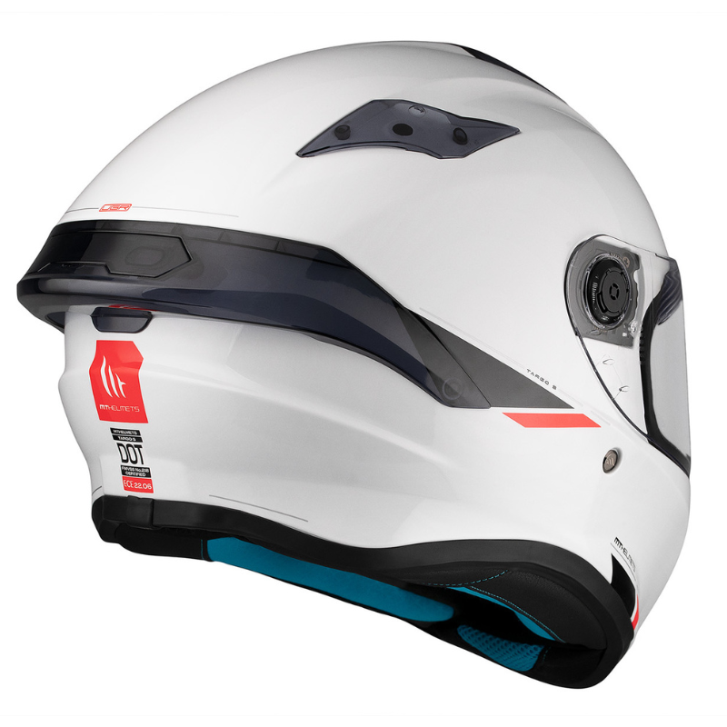 MT Targo S Solid A0 Gloss Helmet - Pearl White