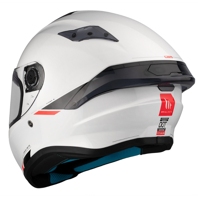 MT Targo S Solid A0 Gloss Helmet - Pearl White