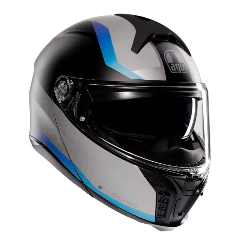AGV Helmet - Tour Modular - Stray Matt - Black Gray Blue