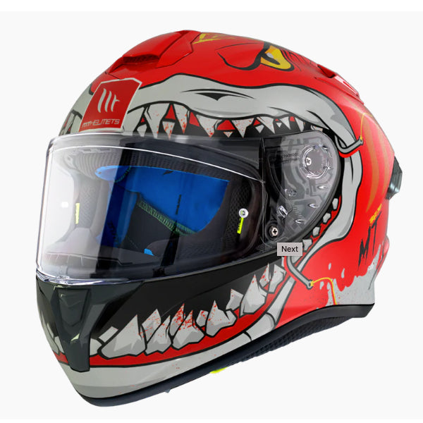 MT Targo Pro Sharky C5 Matt Helmet - Red