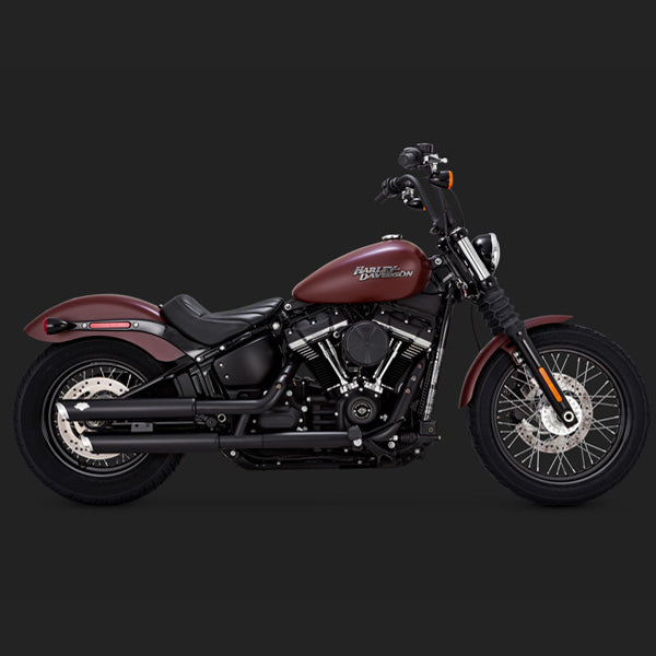Vance & Hines PCX 3" Round Twin Slash Slip-On Mufflers For Harley Softail 2018-2023
