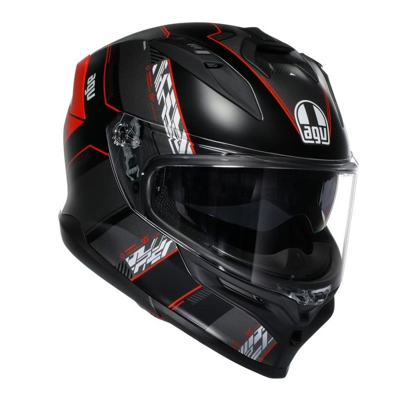 AGV Helmet - K7 - Khyber Matt - Black Red
