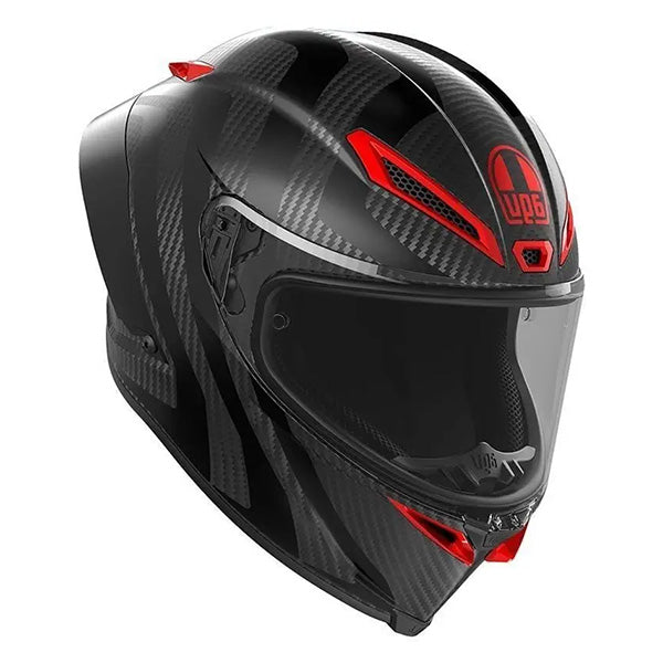 AGV Pista GP RR Interpido Matte Carbon Helmet - Black Red