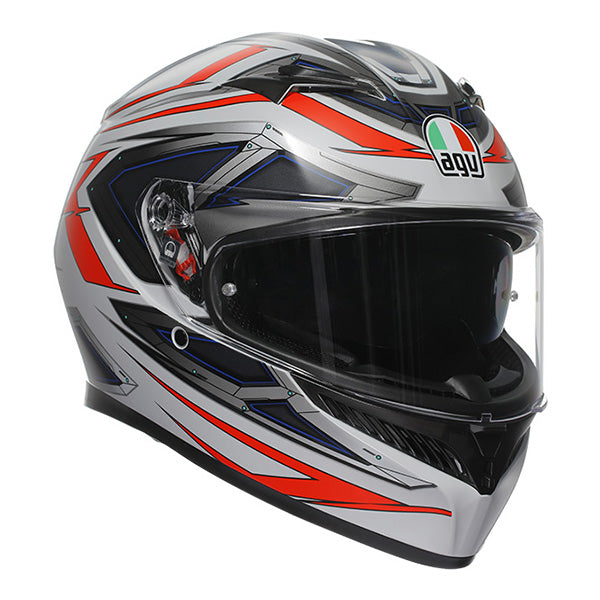 AGV K3 SPACE Matte Helmet - White Red Fluo