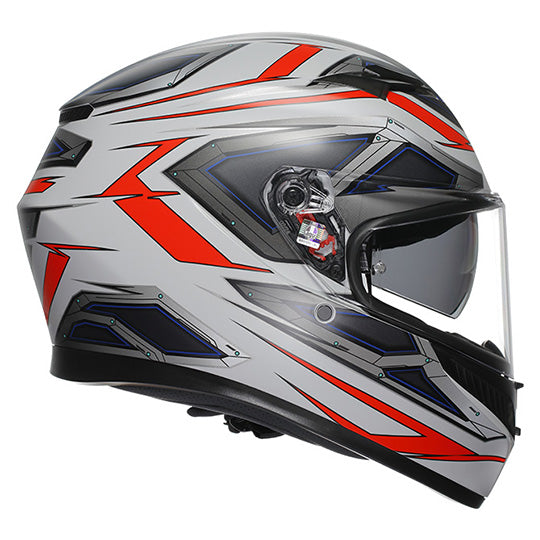 AGV K3 SPACE Matte Helmet - White Red Fluo