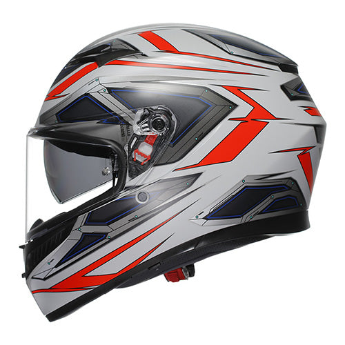 AGV K3 SPACE Matte Helmet - White Red Fluo