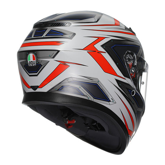 AGV K3 SPACE Matte Helmet - White Red Fluo