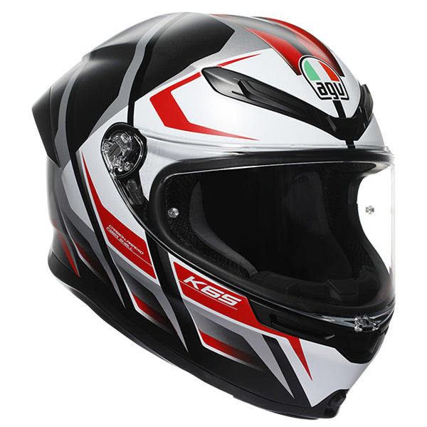 AGV K6-S Karve Matte Helmet - Black White Red