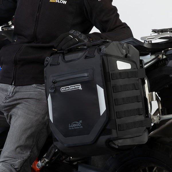 Loboo Alps Inflatable Motorcycle Side Bags with Rack Plates