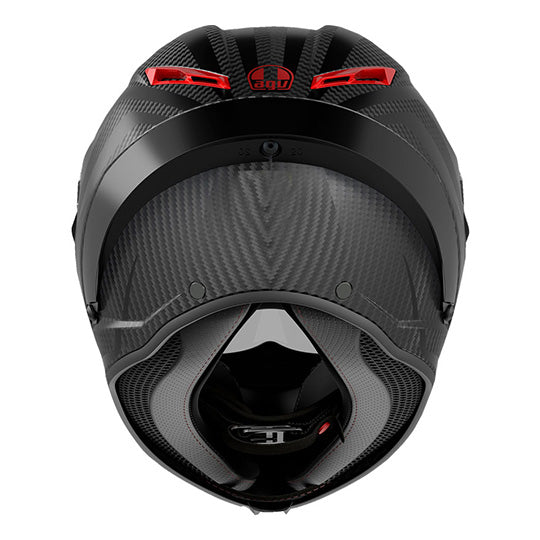 AGV Pista GP RR Interpido Matte Carbon Helmet - Black Red