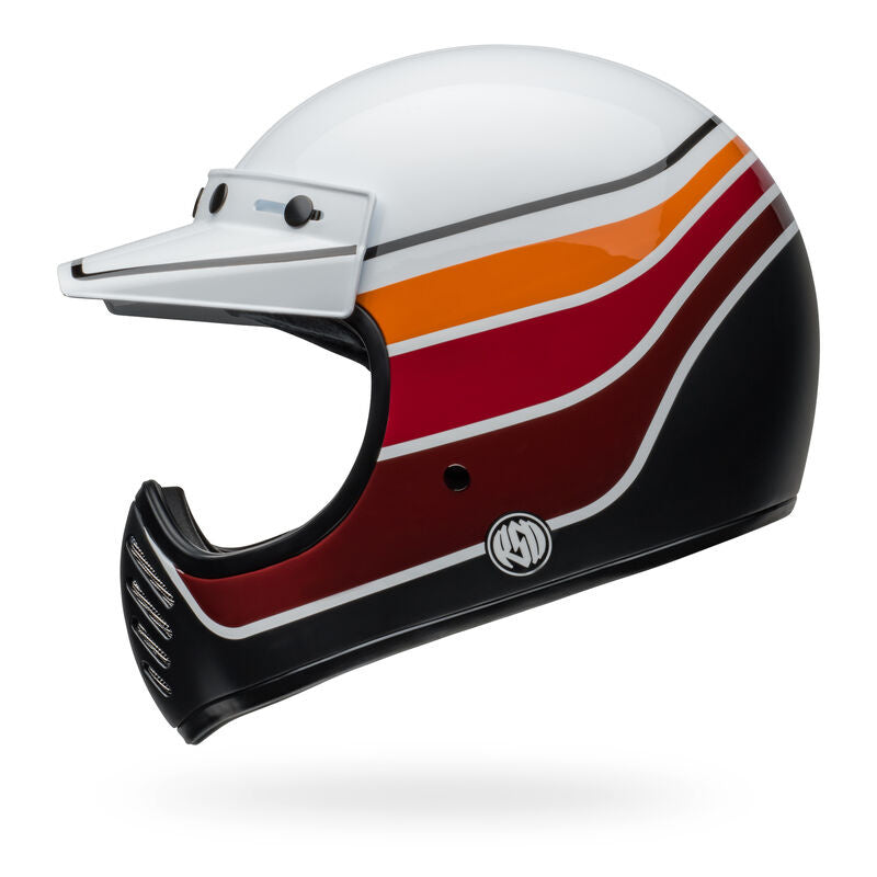 Bell MOTO 3 RSD Saddleback Satin/Gloss Helmet - White Black