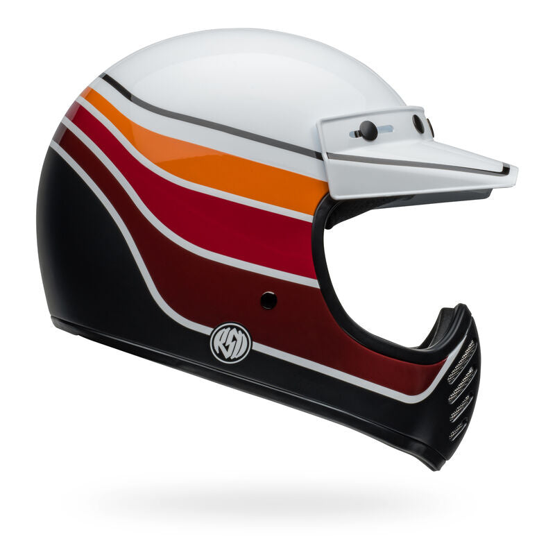 Bell MOTO 3 RSD Saddleback Satin/Gloss Helmet - White Black