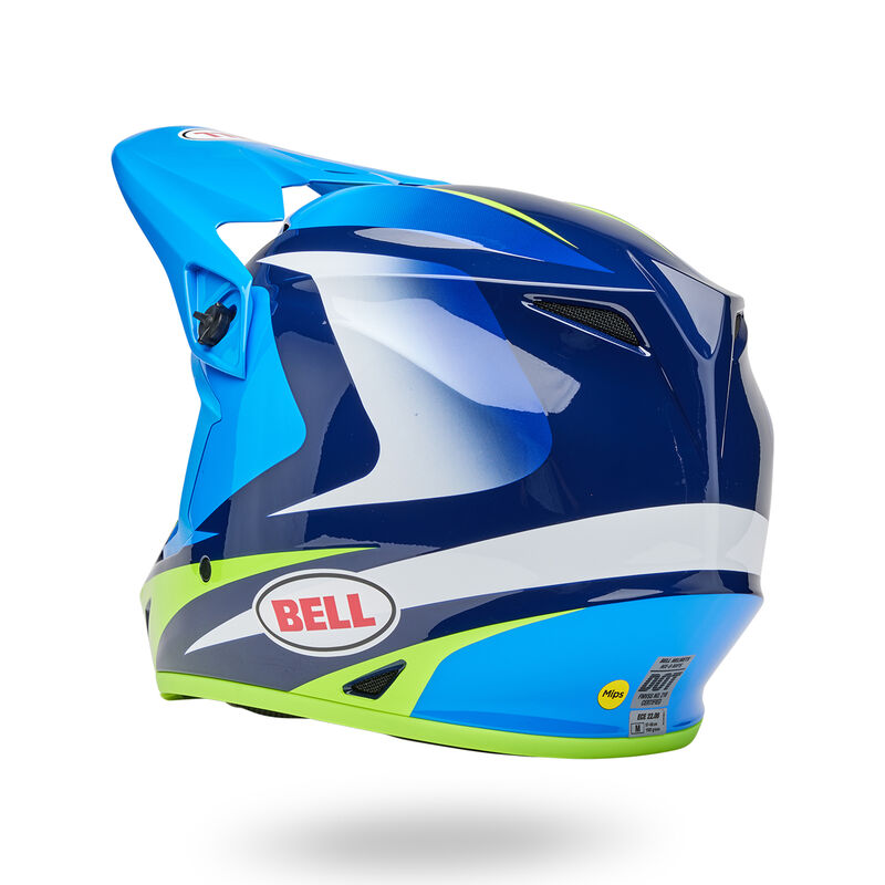 Bell Helmet - MX-9 MIPS - Jackal - Blue Hi-Viz Yellow
