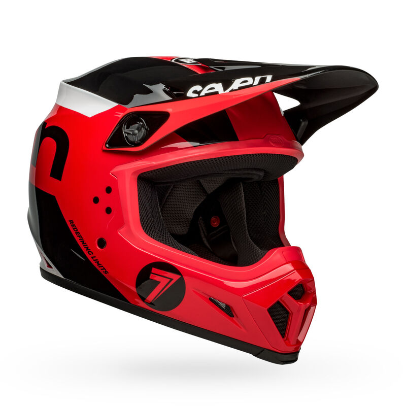 Bell MX-9 MIPS Seven Phaser Gloss Helmet - Red Black