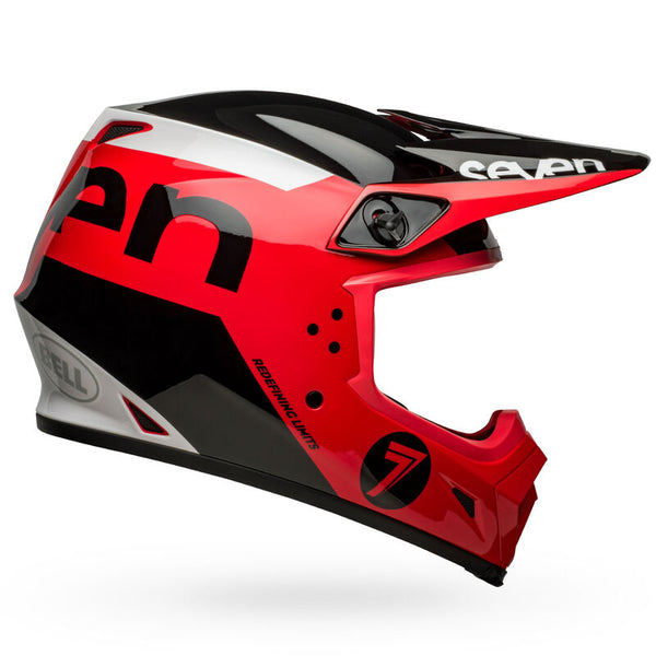 Bell MX-9 MIPS Seven Phaser Gloss Helmet - Red Black