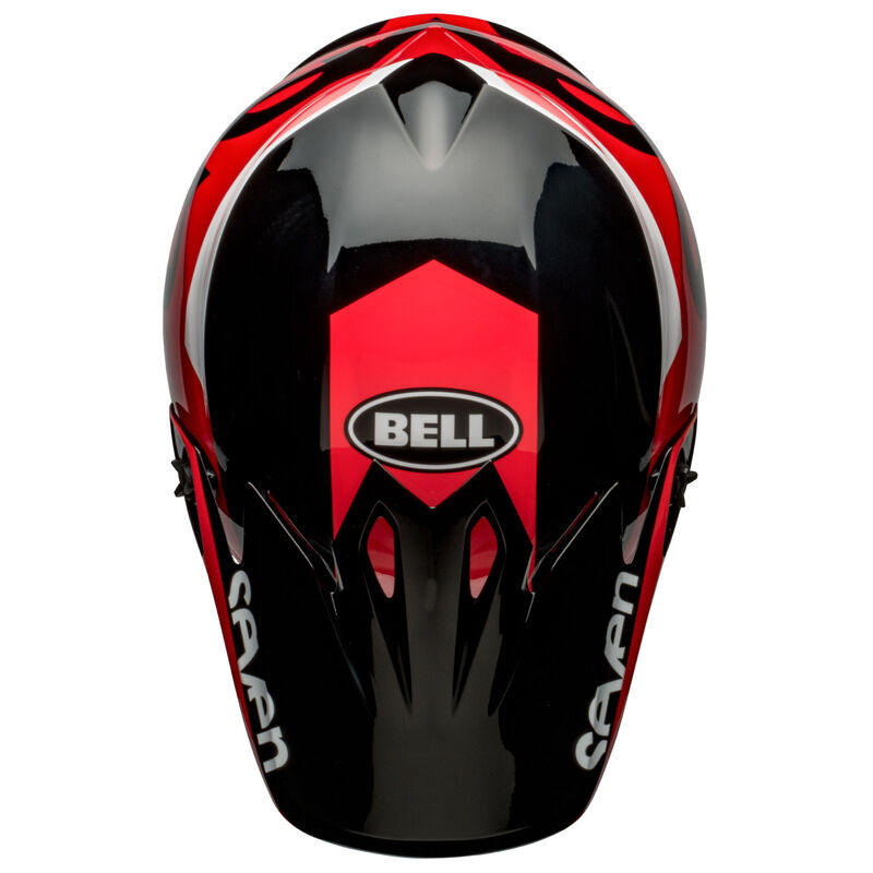 Bell MX-9 MIPS Seven Phaser Gloss Helmet - Red Black