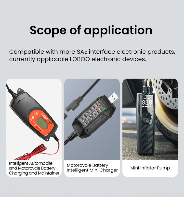 Loboo CSAE-19 SAE Quick-Connection Cable - 50cm