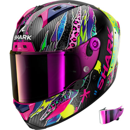 Shark Aeron FAWN Full Carbon Gloss Helmet (DVY) - Violet Yellow