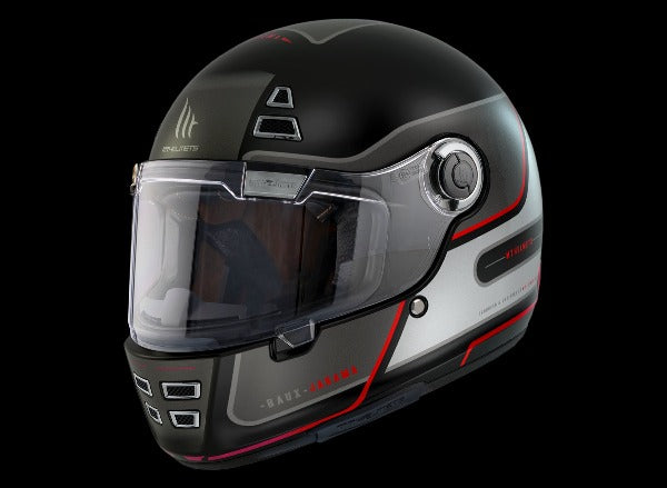 MT Jarama  BAUX E15 Matt Helmet - Fluo Red