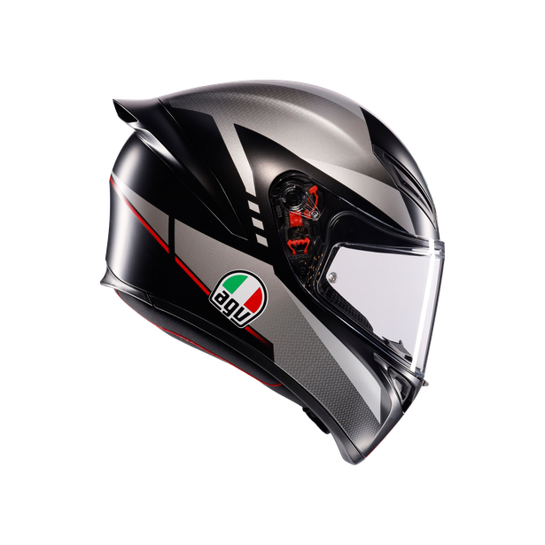 AGV K1-S Lap Matt Helmet - Black Grey Red