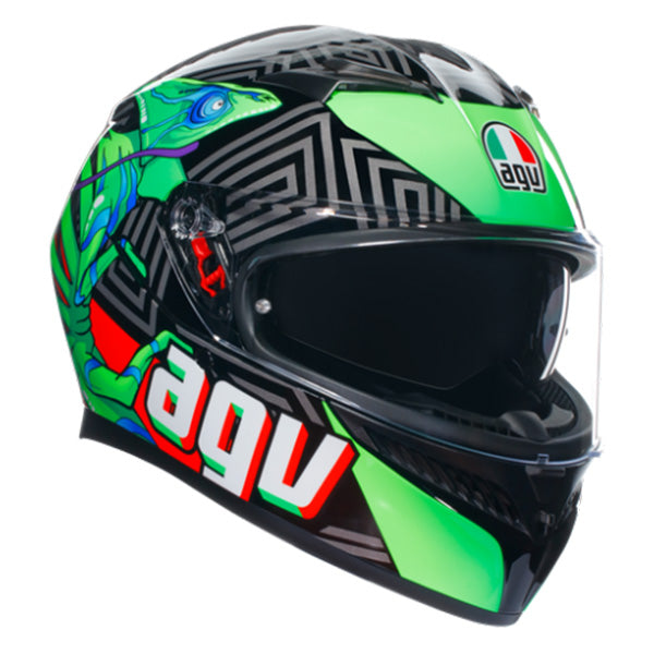 AGV K3 KAMALEON Helmet - Black Red Green