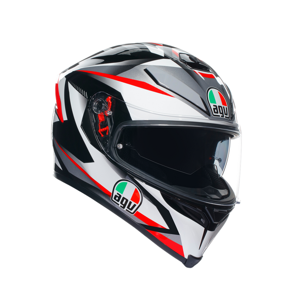 AGV K5 S Plasma Helmet - White Black Red