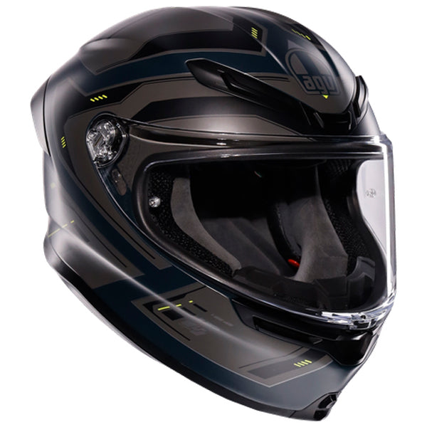 AGV K6-S Enhance Matte Helmet - Gray Yellow Fluo