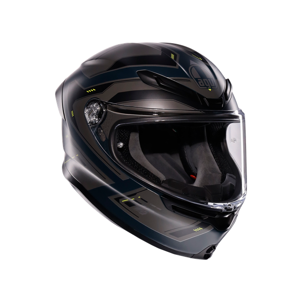 AGV K6-S Enhance Matte Helmet - Gray Yellow Fluo