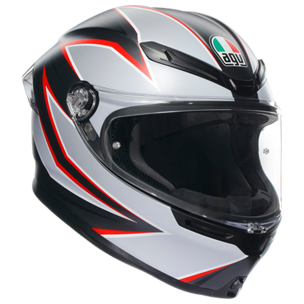 AGV K6-S Flash Helmet - Black Gray Red