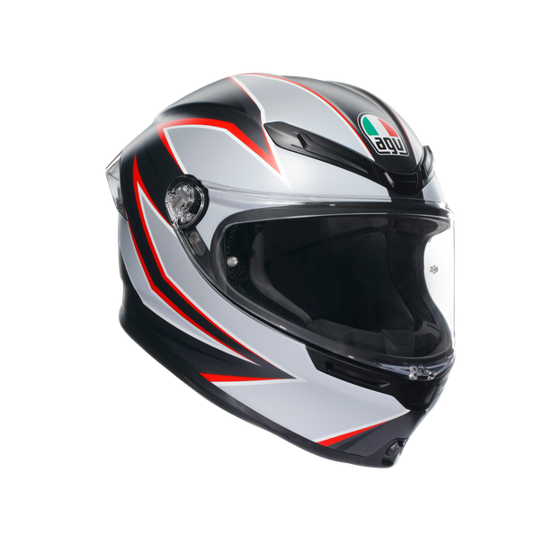 AGV K6-S Flash Helmet - Black Gray Red