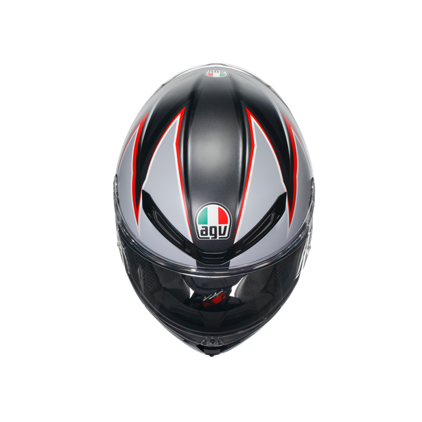 AGV K6-S Flash Helmet - Black Gray Red