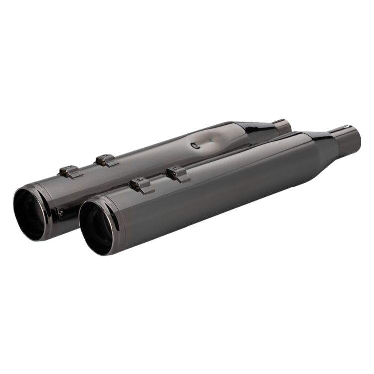 Khrome Werks Exhaust - HP-Plus 4.5" Slip-On Mufflers For Harley Touring 2017-2025 - Black Race Tip